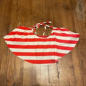 3/$18 red and white striped bikini top